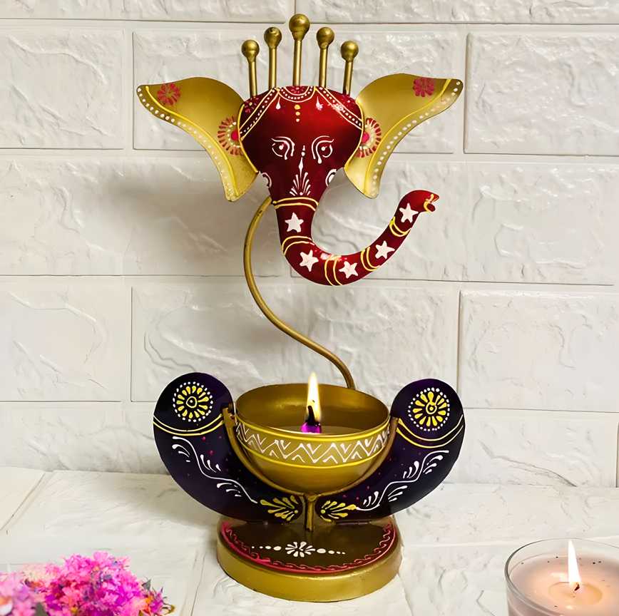 Divine Ganesha Candle Holder